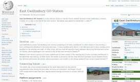 
							         East Gwillimbury GO Station - Wikipedia								  
							    