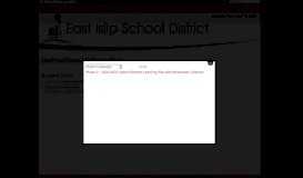 
							         East Islip Union Free School District Parents | Instructional Information								  
							    