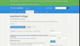 
							         East Kent College - view and make Freedom of Information requests ...								  
							    