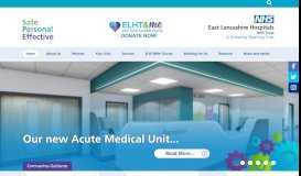 
							         East Lancashire Hospitals NHS Trust: Home								  
							    