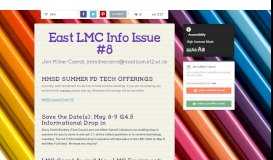 
							         East LMC Info Issue #8 | Smore Newsletters for Education								  
							    