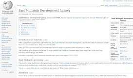 
							         East Midlands Development Agency - Wikipedia								  
							    