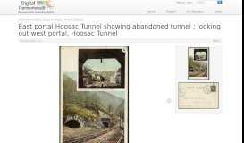 
							         East portal Hoosac Tunnel showing abandoned tunnel ; looking out ...								  
							    