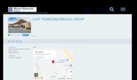 
							         East Tennessee Medical Group - Blount Memorial								  
							    