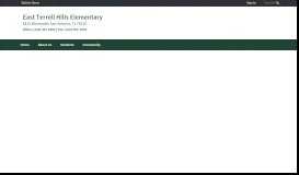 
							         East Terrell Hills Elementary School / Homepage - neisd								  
							    