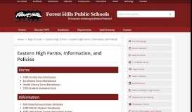 
							         Eastern High Forms, Information, and Policies – Forest Hills Public ...								  
							    