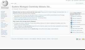 
							         Eastern Michigan University Historic District - Wikipedia								  
							    