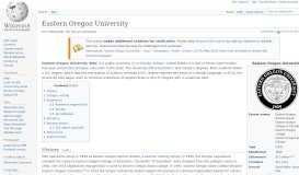 
							         Eastern Oregon University - Wikipedia								  
							    