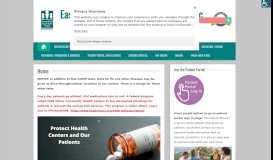 
							         Eastern Shore Rural Health System, Inc. – We Take Care of All of You								  
							    