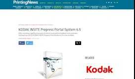 
							         Eastman Kodak Company KODAK INSITE Prepress Portal System 6.5 ...								  
							    