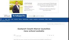 
							         Eastport South Manor launches new school website - Eastport - 27east								  
							    