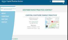 
							         Eastside Family Practice: Contact - Capital Physician Services								  
							    