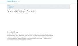 
							         Eastwick College-Ramsey (ECR) Introduction and Academics ...								  
							    