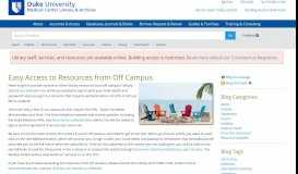 
							         Easy Access to Resources from Off Campus | Duke University ...								  
							    