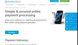 
							         Easy and Secure online Payments Gateways by Broadway Infotech								  
							    