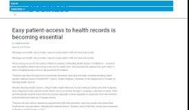
							         Easy patient-access to health records is becoming essential - LVB								  
							    