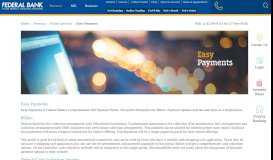 
							         Easy Payments - Bill Pay Service | Bill Payment ... - Federal Bank								  
							    