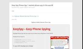 
							         Easy Spy Phone Spy - WordPress.com								  
							    