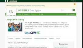 
							         easyCBM Reading : UO DIBELS Data System								  
							    