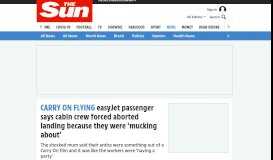 
							         easyJet passenger says cabin crew forced aborted landing because ...								  
							    