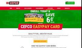 
							         EasyPay Gas Station Savings Card - CEFCO Convenience Stores								  
							    