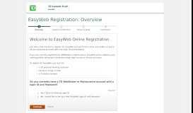 
							         EasyWeb Registration: Overview								  
							    