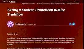 
							         Eating a Modern Franciscan Jubilee Tradition - Franciscan Sisters								  
							    