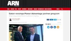 
							         Eaton revamps Power Advantage partner program - ARN								  
							    
