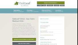 
							         Eau Claire Medical Clinic | OakLeaf Clinics - OakLeaf Clinics								  
							    