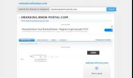 
							         ebanking.bweb-portal.com at Website Informer. Visit Ebanking Bweb ...								  
							    