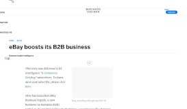 
							         eBay boosts its B2B business - Business Insider								  
							    