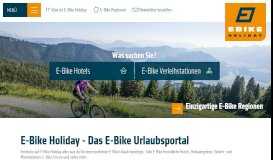 
							         EBIKE HOLIDAY: Urlaub mit dem E-Bike								  
							    