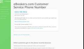 
							         eBookers.com Customer Service Phone Number #2 : 0203 788 4832								  
							    