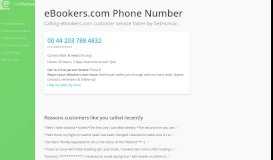 
							         eBookers.com Phone Number | Call Now & Shortcut to Rep - GetHuman								  
							    