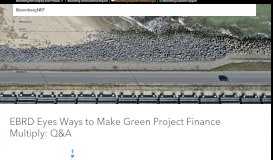 
							         EBRD Eyes Ways to Make Green Project Finance Multiply ...								  
							    