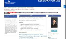 
							         EBSCO and ProQuest - Linking to articles and films - GSU ...								  
							    