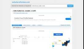 
							         ebusiness.sabic.com at WI. SAP NetWeaver Portal - Website Informer								  
							    