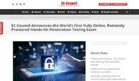 
							         EC-Council Announces the World's First Fully Online, Remotely ...								  
							    