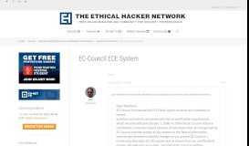
							         EC-Council ECE System - The Ethical Hacker Network								  
							    