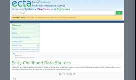 
							         EC Data Sources - ECTACenter.org : The Early Childhood Technical ...								  
							    