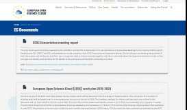 
							         EC Documents | EOSC Portal								  
							    