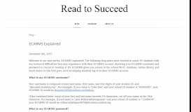 
							         ECARMS Explained - Read To Succeed - Google Sites								  
							    