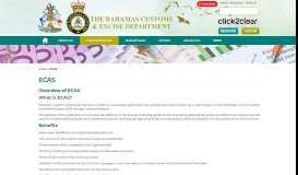 
							         ECAS - The Bahamas Customs Department								  
							    