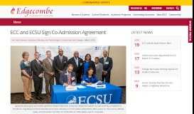 
							         ECC and ECSU Sign Co-Admission Agreement - Edgecombe ...								  
							    