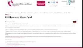 
							         ECEC Emergency Closure Portal - Australian Childcare Alliance								  
							    