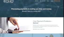 
							         ECHO Payment Processing | ECHO Health								  
							    