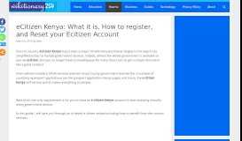 
							         ecitizen kenya: What it is, How to register, and Reset your Ecitizen ...								  
							    