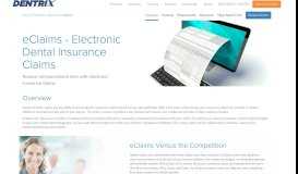 
							         eClaims - Electronic Dental Insurance Claims | Dentrix								  
							    