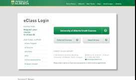 
							         eClass Portal - University of Alberta								  
							    