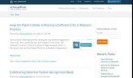 
							         eClinicalWorks Blog | Patient Portal								  
							    